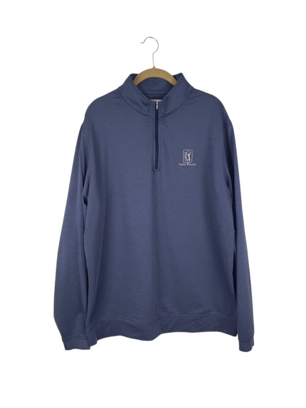 Peter Millar Perth Quarter Zip Long Sleeve Shirt Blue Jasna Polana Mens XL